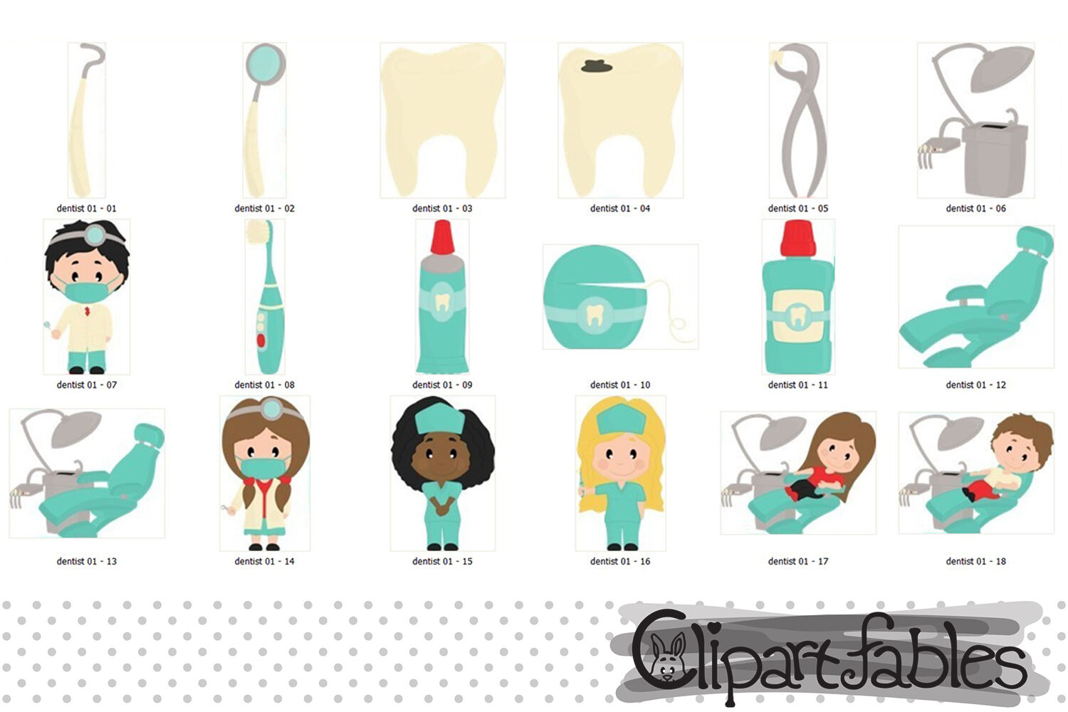 cute dental cliparts