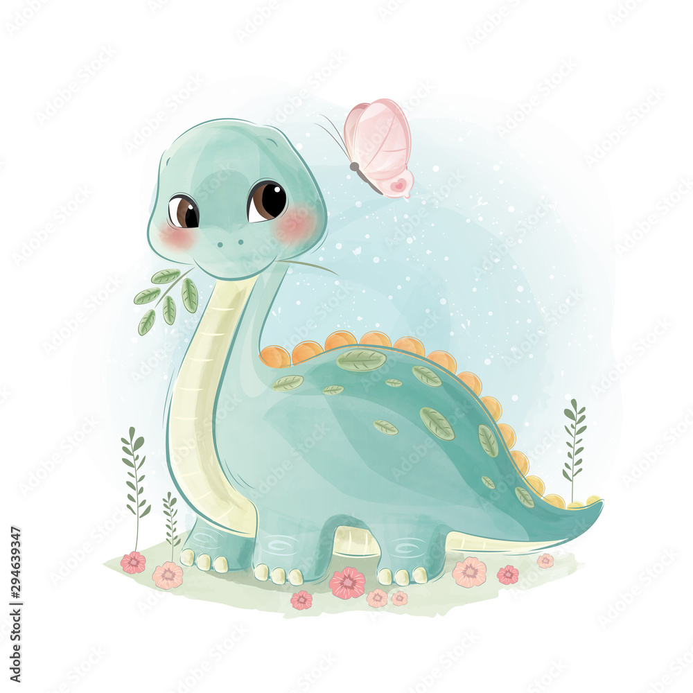 Photo &amp; Art Print Cute Dinosaur, Lorarts