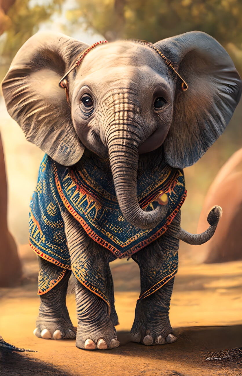 Bild auf Leinwand Cute African Elephant