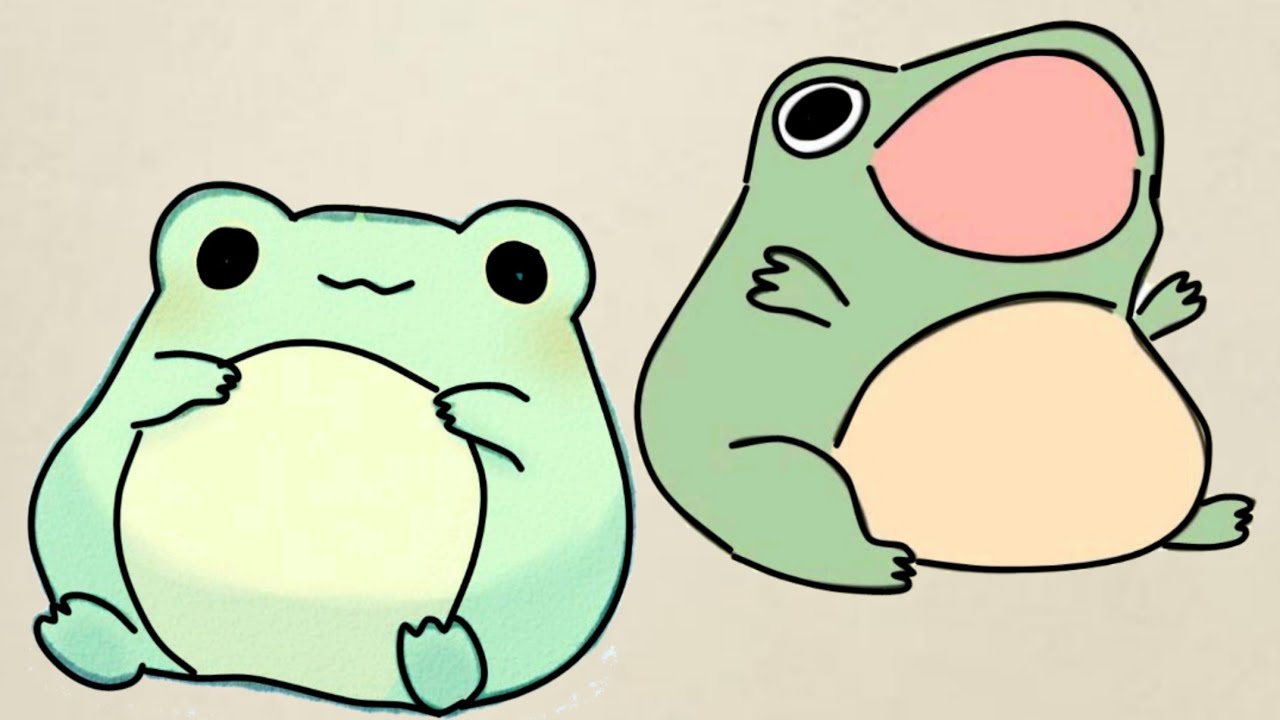cute frog drawing
