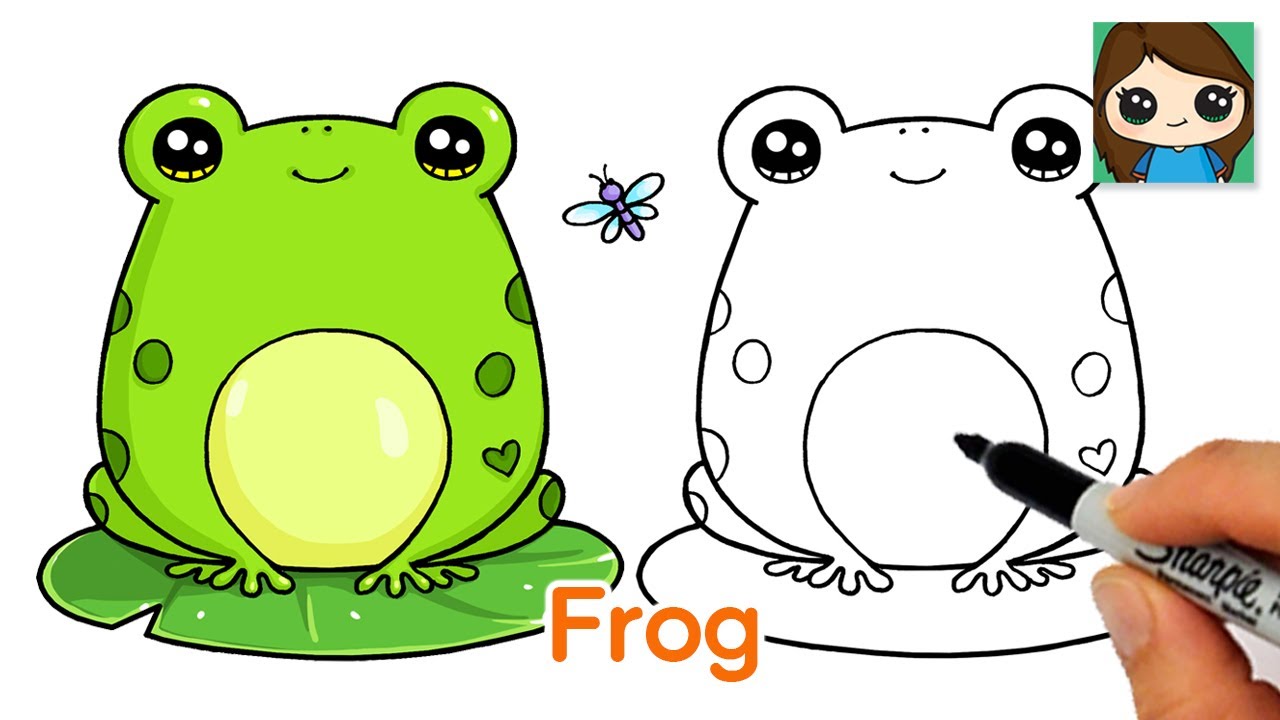 cute frog drawing