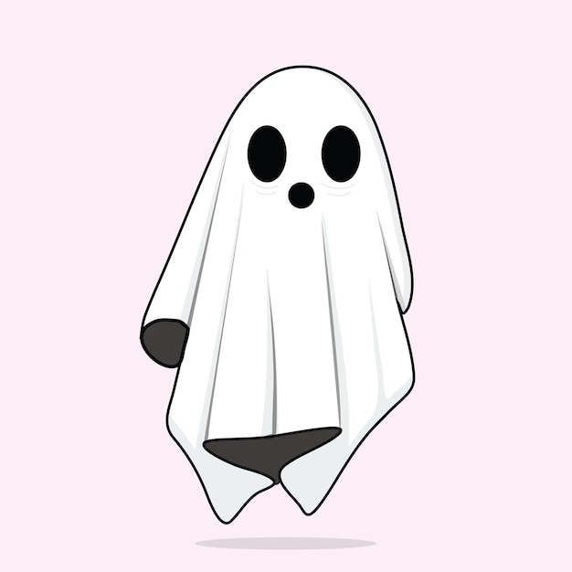 Premium Vector | Cute ghost cartoon spooky character casper