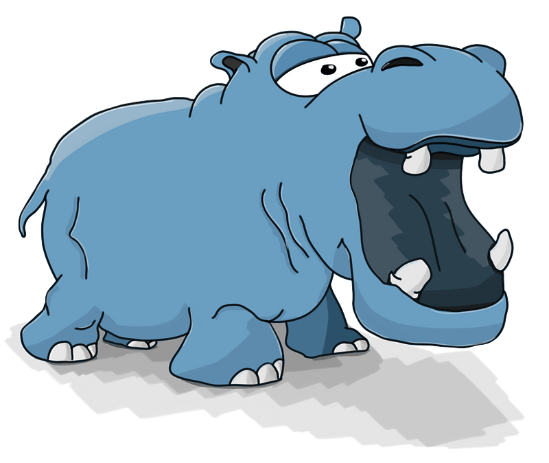 cute hippo clipart