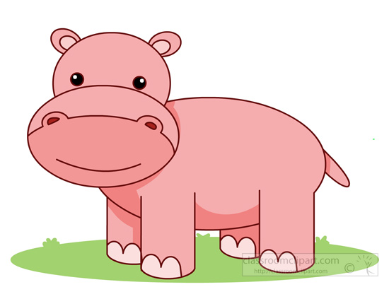cute hippo clipart