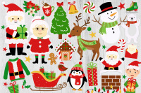 Christmas Clipart, Holiday Clipart Set, Cute Christmas Clip Art ...