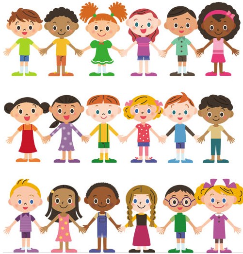 Cute Kids graphic vector free download