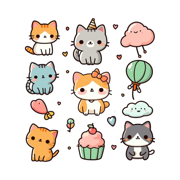 cute kitty clipart