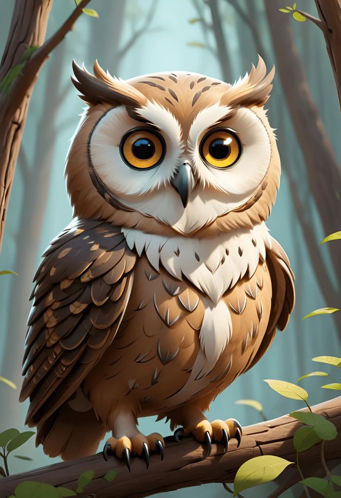 cute owls cartoon