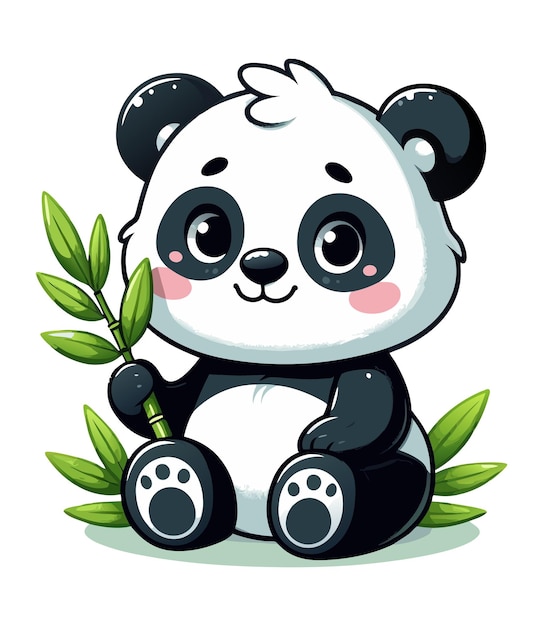 Cute Panda clipart vector file | Premium AI-generated vector