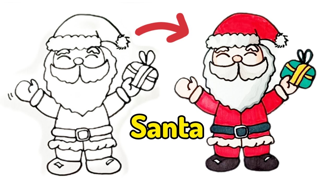 cute santa clipart 2024