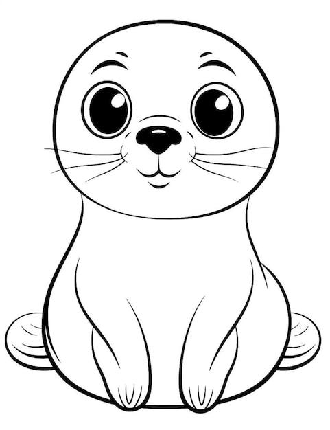 cute seal coloring