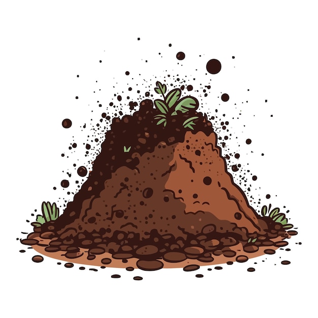 Pile of ground Soil for growing plants Cute image of heap of soil ...