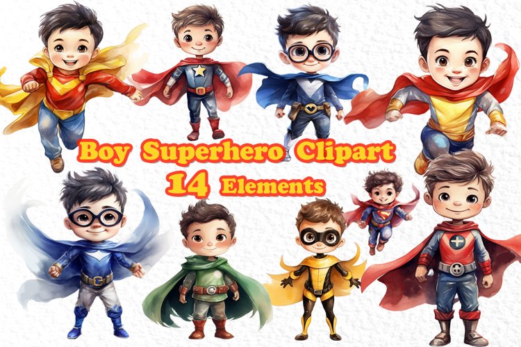 cute superhero cliparts