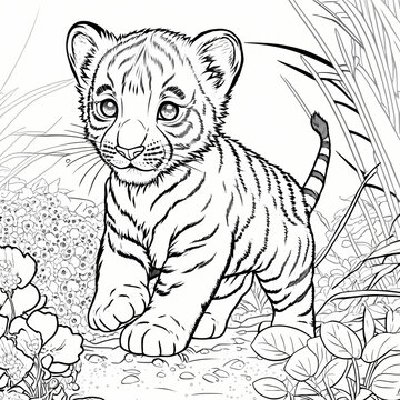 cute tiger coloring pages