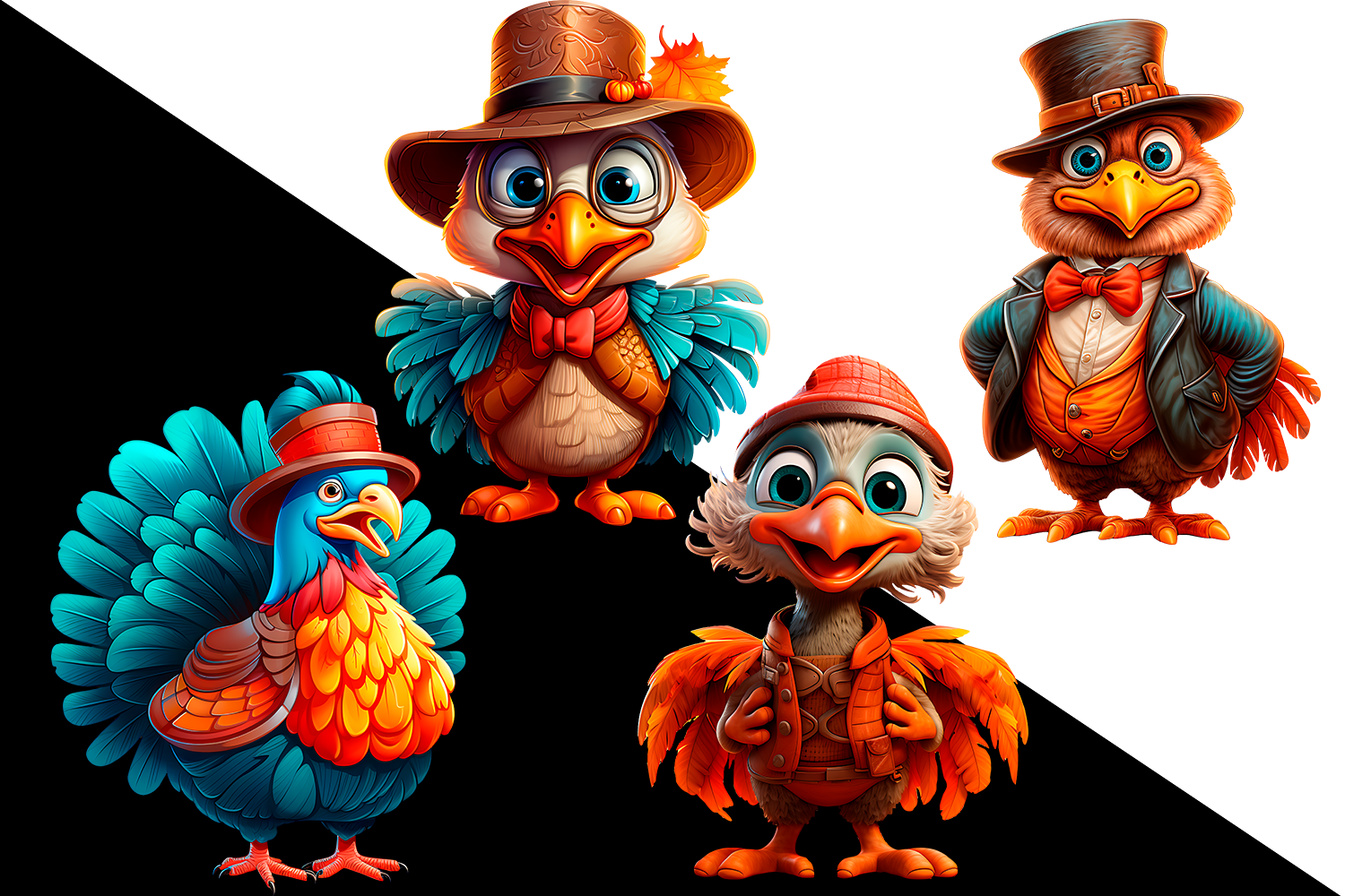 cute turkey cliparts