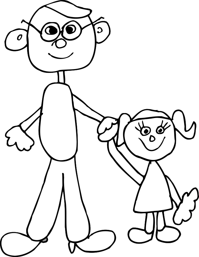 dad girl cliparts