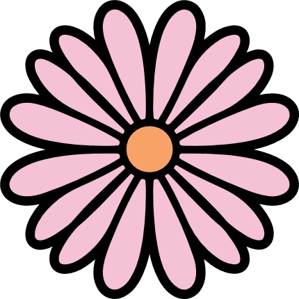 Daisy flower clipart image - free svg file for members - SVG Heart