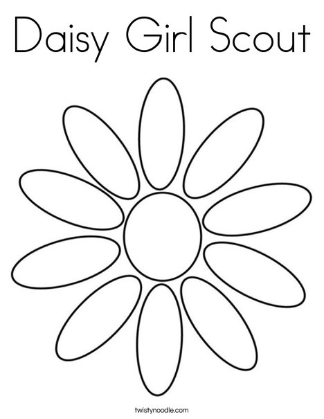 daisy girl scout coloring pages free