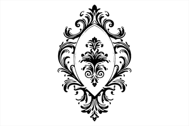 Premium Vector | Set of different damask ornaments silhouette ...