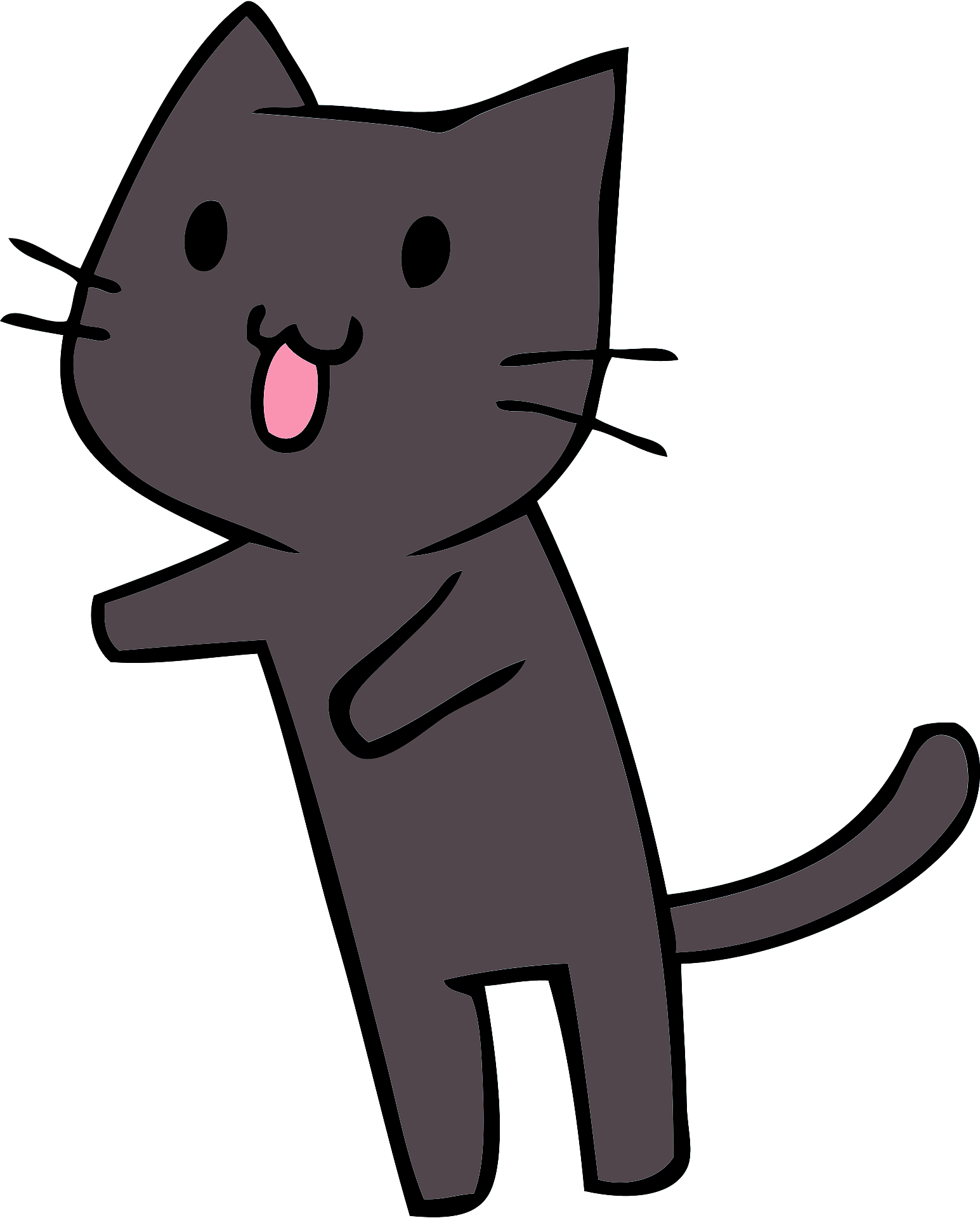 Cat is Dancing - Free vector clipart images on clipart library.com