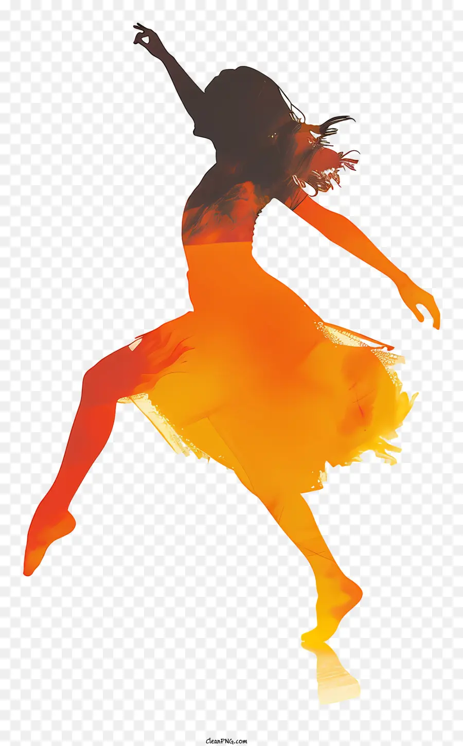 Dancer Silhouette - Artistic Dancing Silhouette - CleanPNG / KissPNG