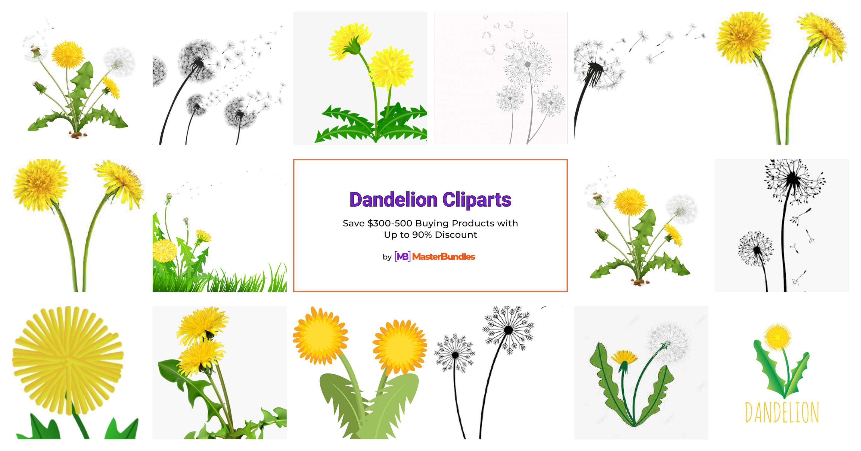 40+ Dandelion Clipart for 2024 - MasterBundles