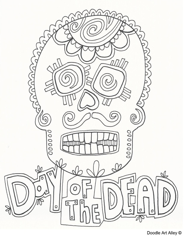 day of dead coloring pages