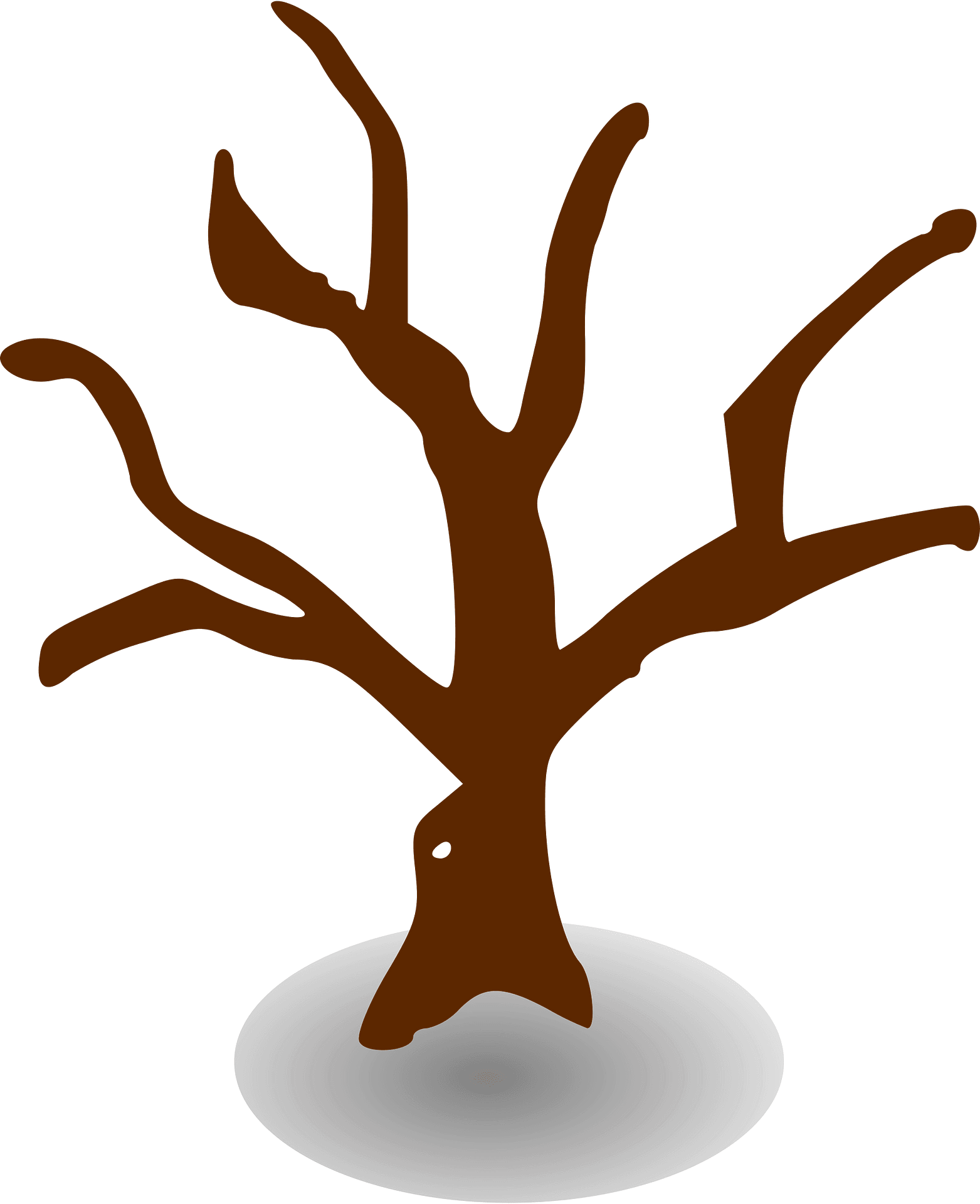 Brown dead tree - Free vector clipart images on clipart library.com