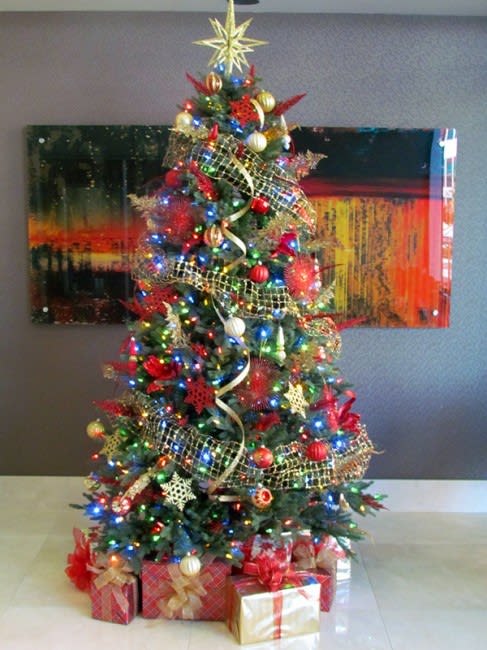 Decorated artificial clearance christmas trees
