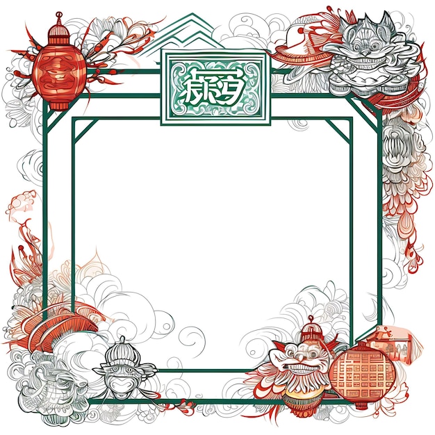 New Year 2024 Greeting Card Each Featuring Traditional Vietn ...