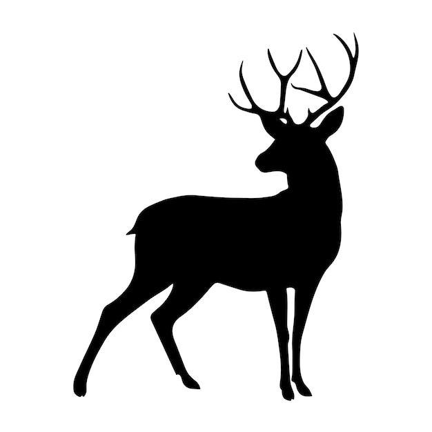 Premium Vector | Deer silhouette