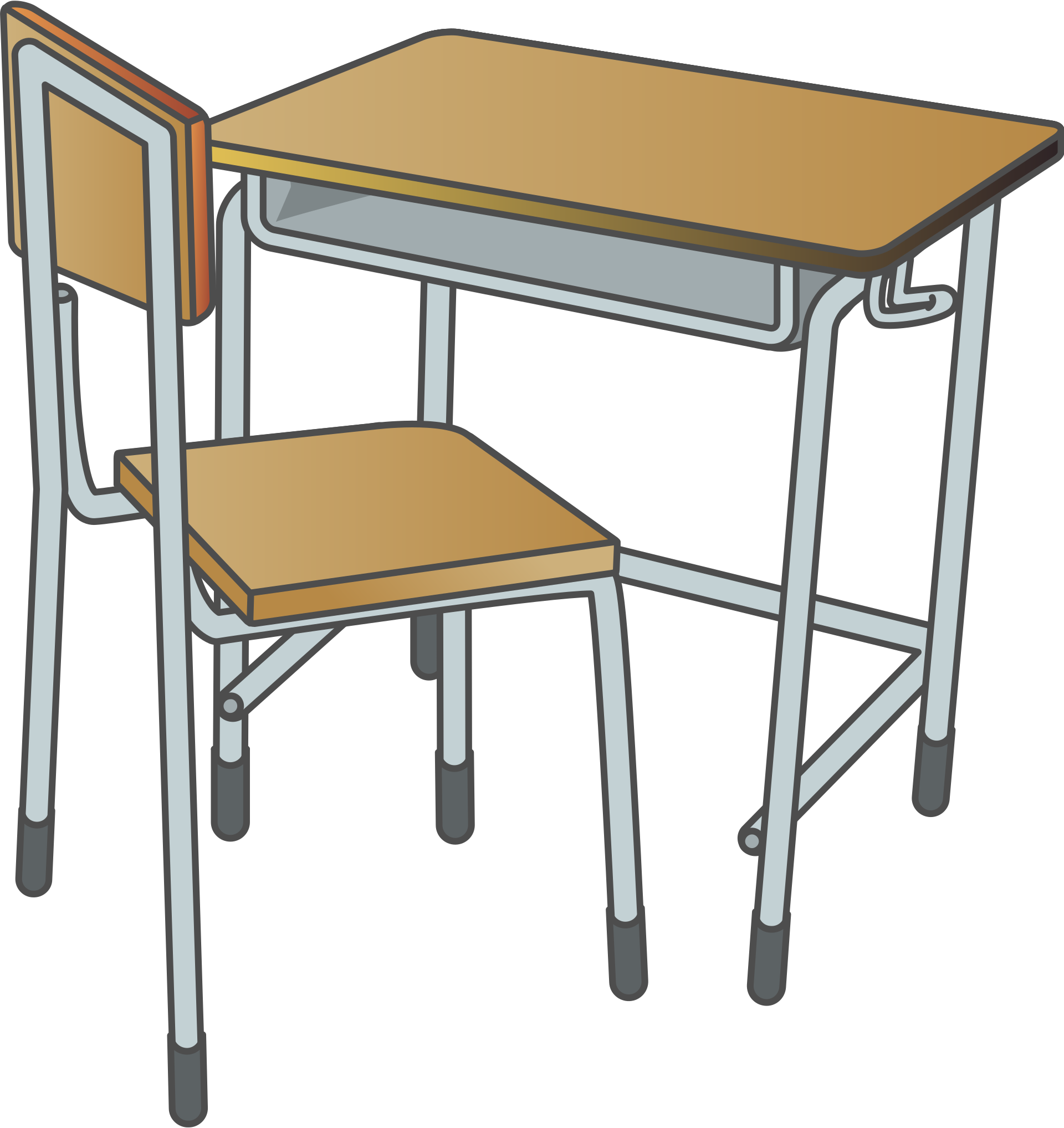 School Desk and Chair - Free vector clipart images on clipart library.com