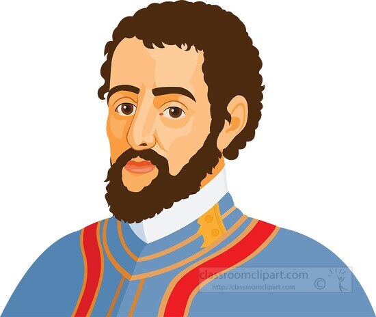 Explorers Clipart-hernando de soto spanish explorer clipart