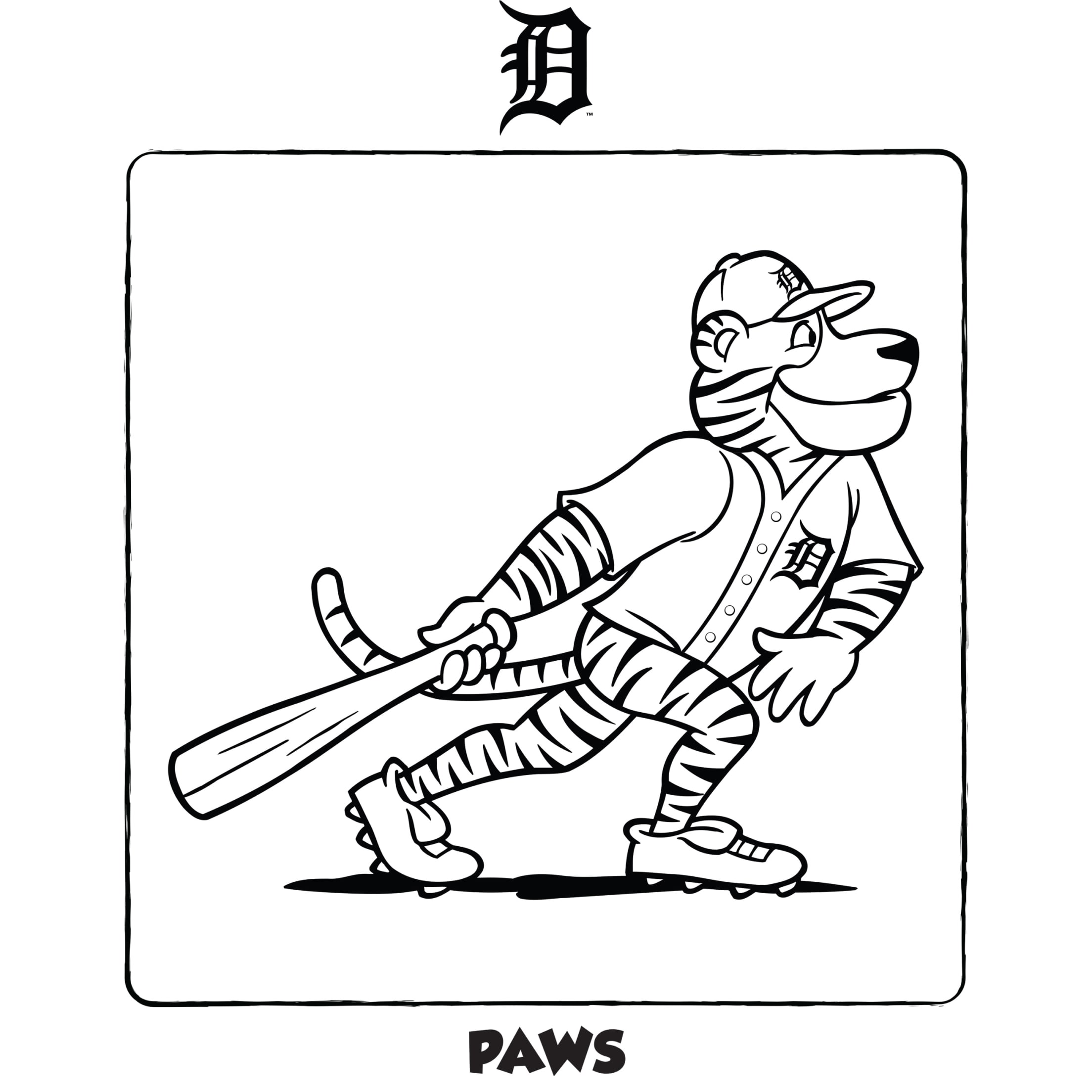 detroit tigers color page