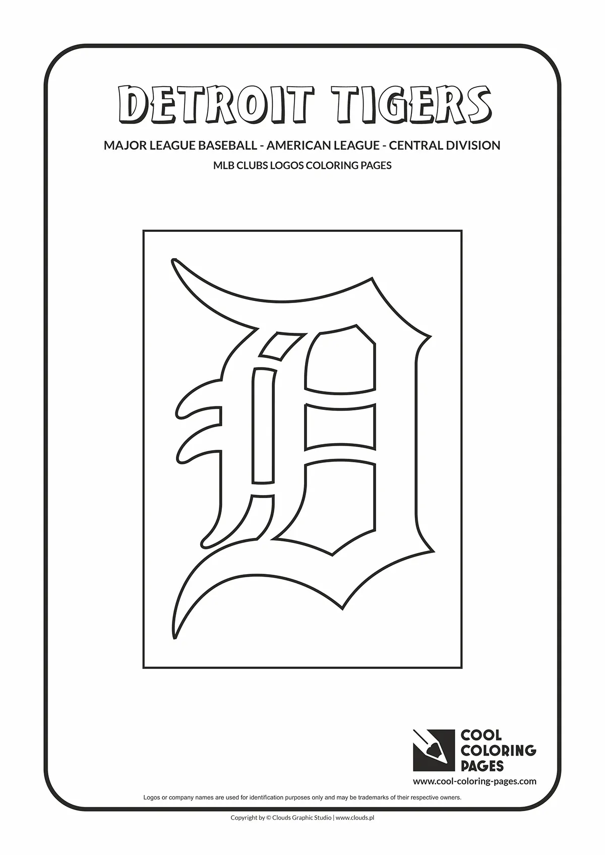 detroit tigers color page