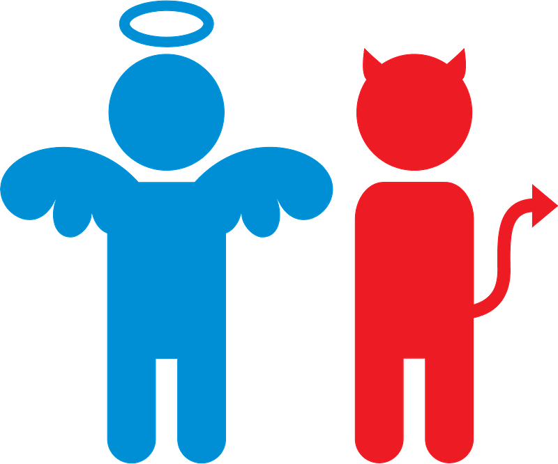 Angel and Devil Pictogram - Free vector clipart images on ...