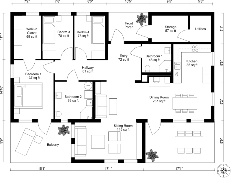 diagrams of houses