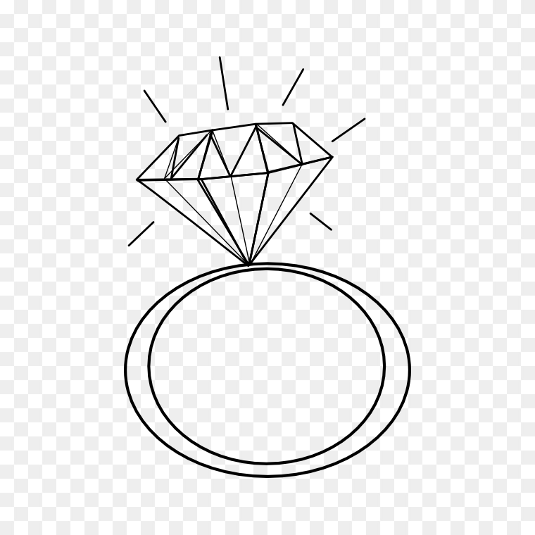 Diamond Wedding Ring Clip Art Transparent Background - PNGArc
