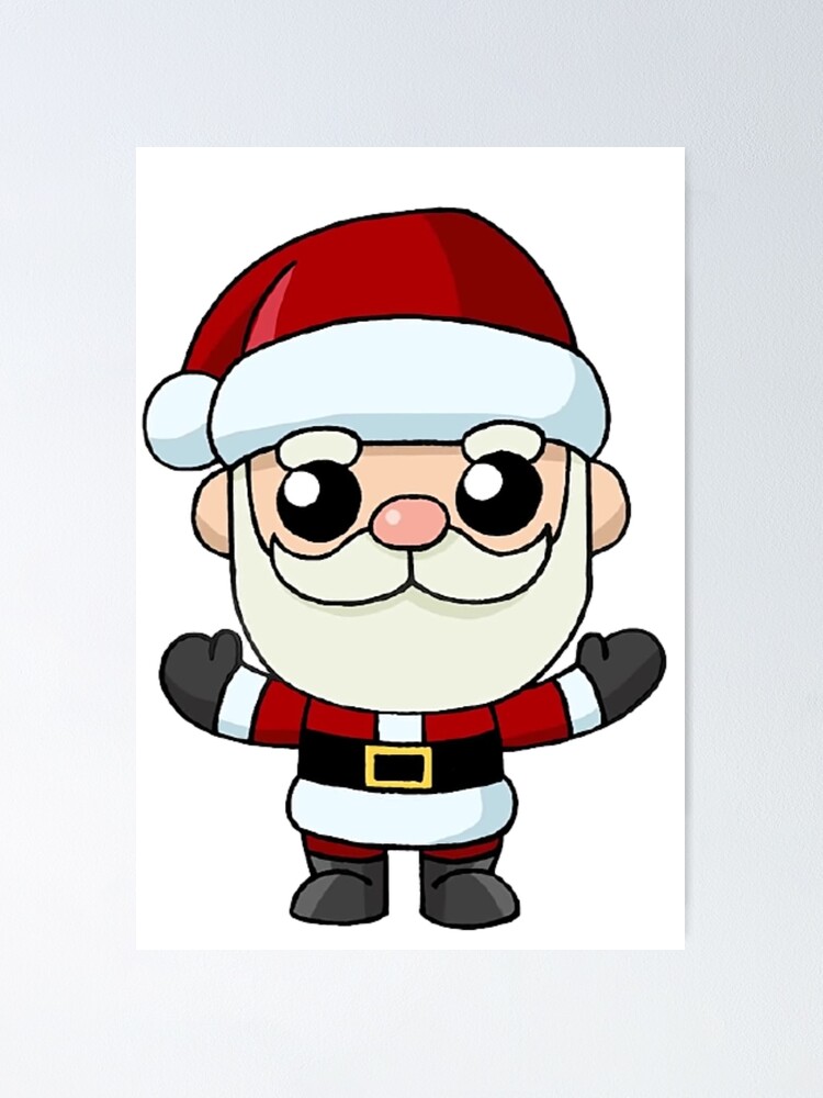 Dibujos animados de santa claus dibujar navidad niños | Póster