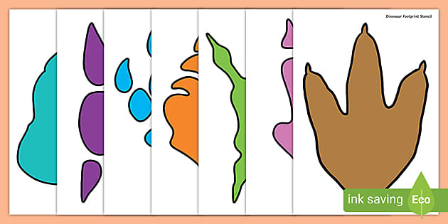 dinosaur footprint template