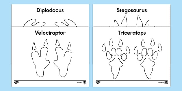 dinosaur footprint template