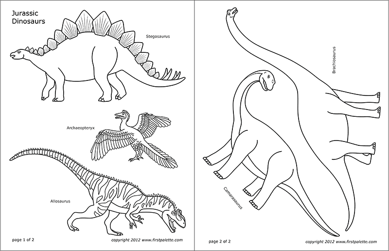 Jurassic Dinosaurs | Free Printable Templates &amp; Coloring Pages ...