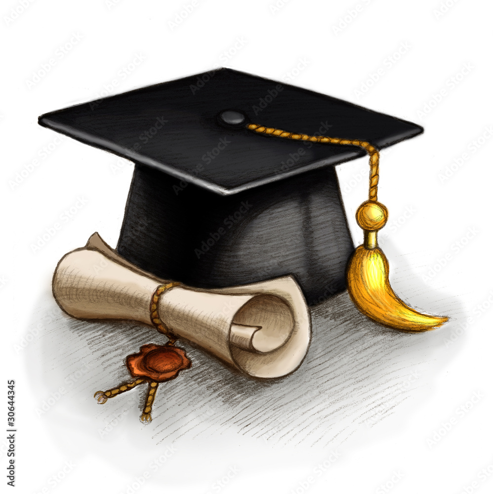 diploma and cap