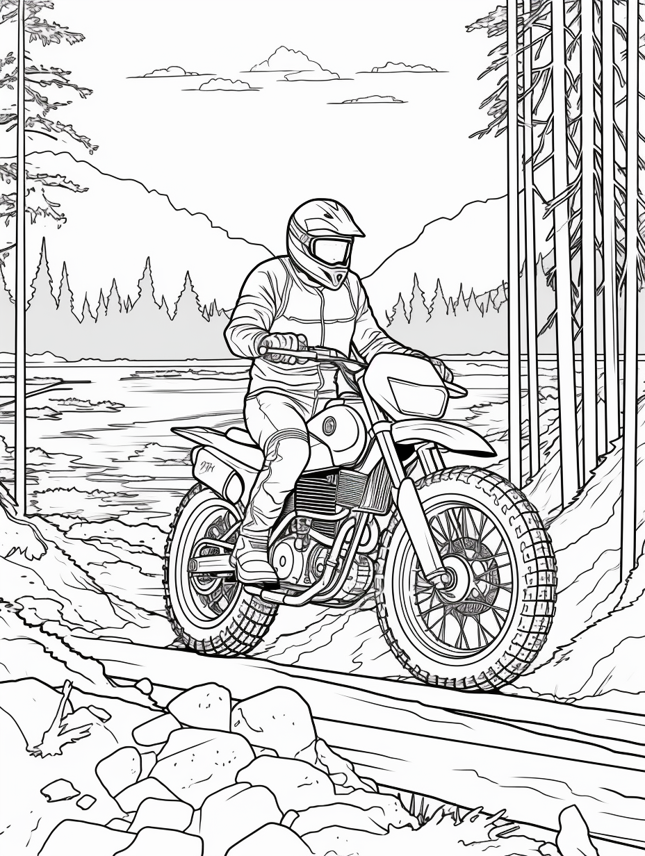 dirt bike color pages