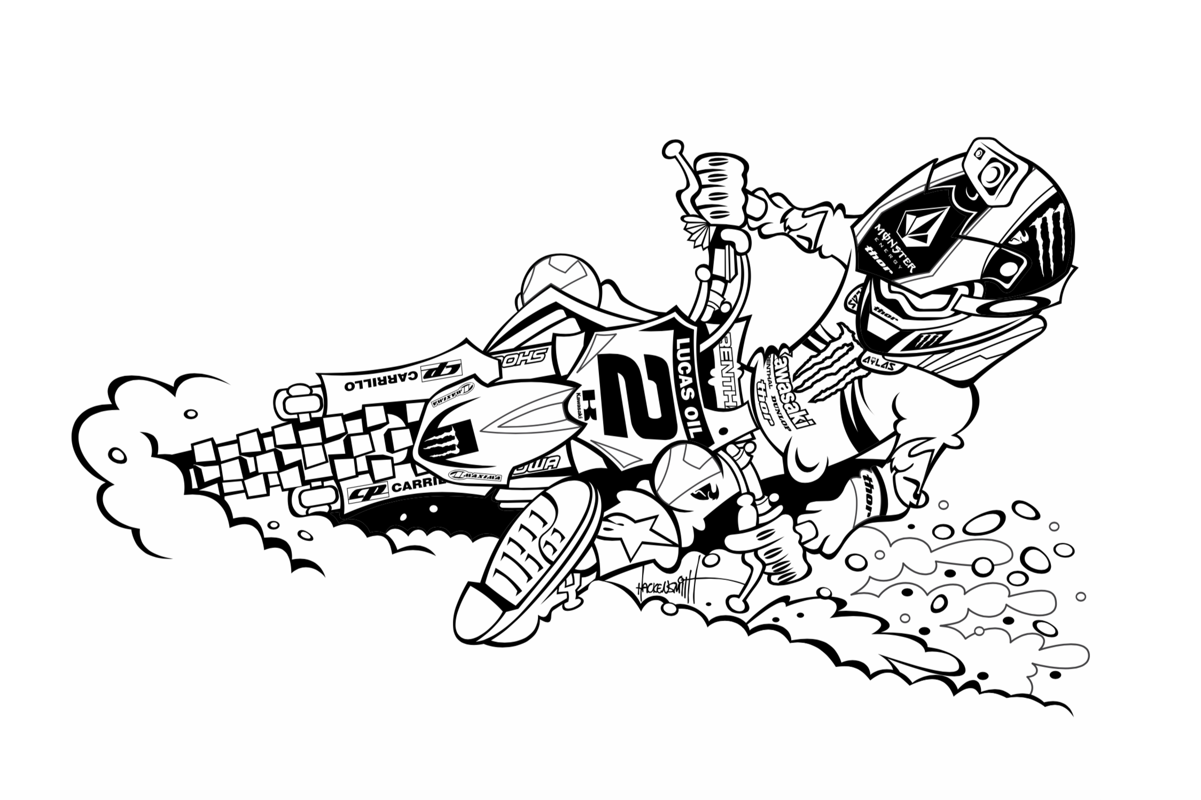 dirt bike coloring sheets