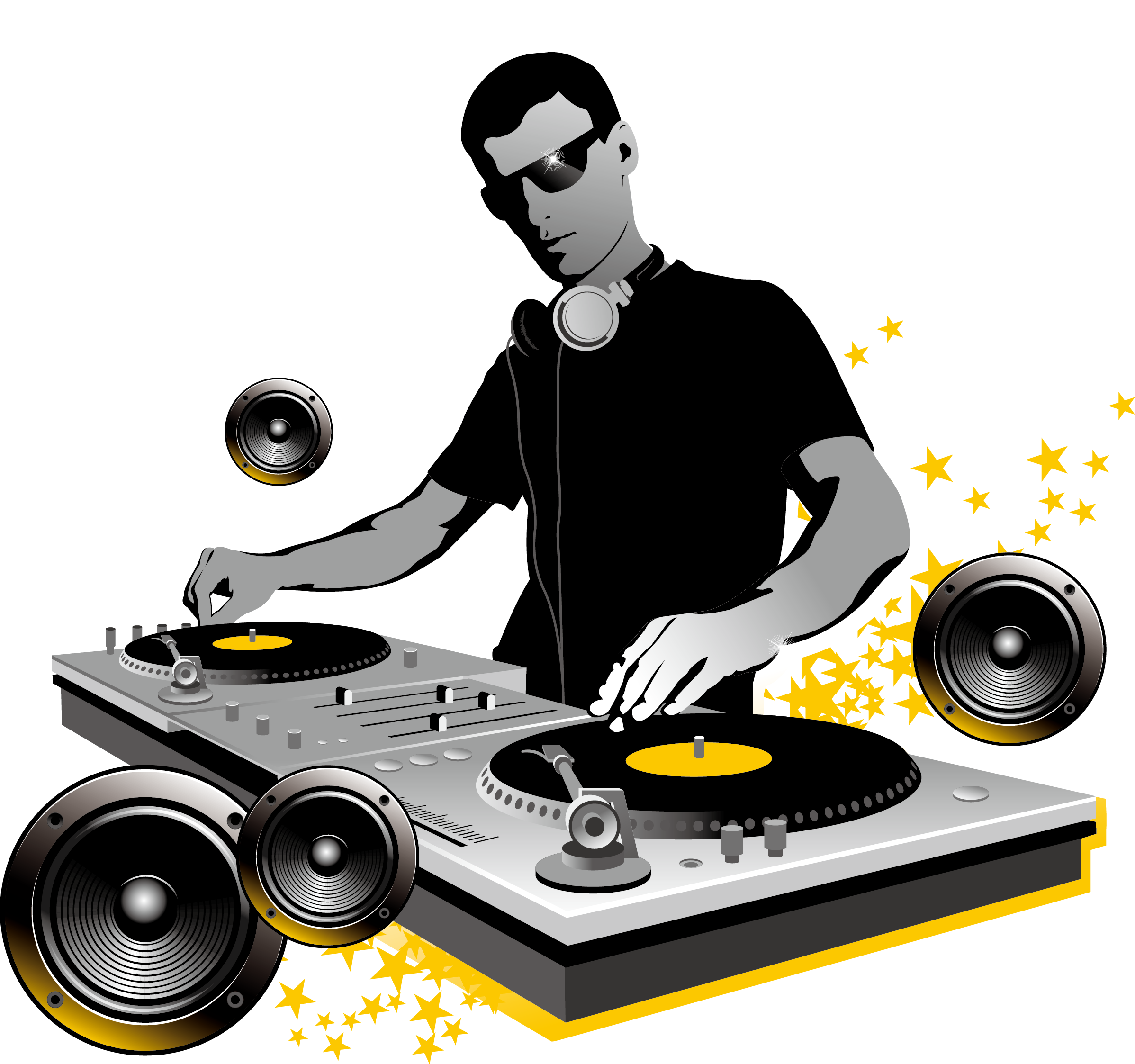 disc jockey clipart
