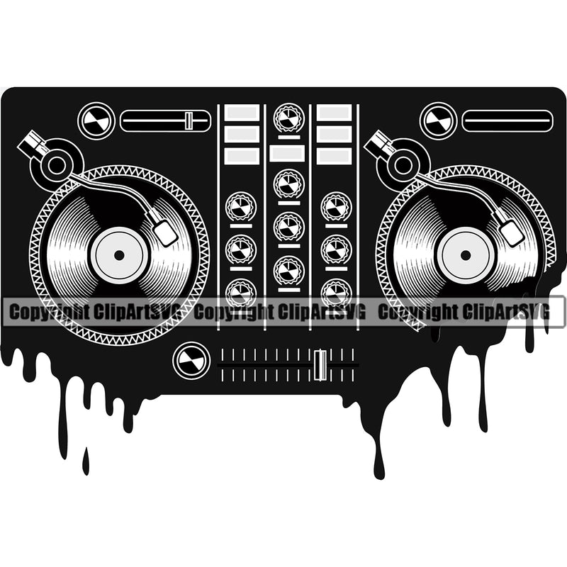 disc jockey turntable cliparts