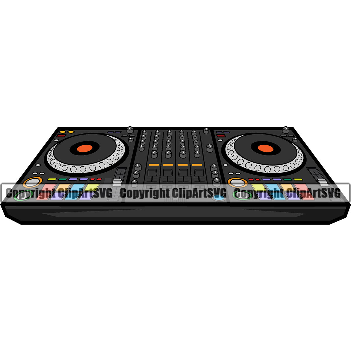disc jockey turntable cliparts