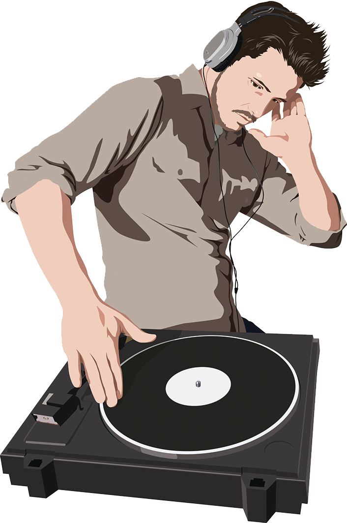 disc jockey turntable cliparts