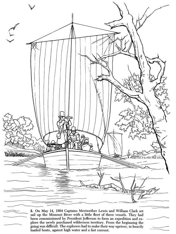discovery boat coloring page